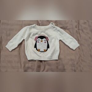 Cream baby sweater with penguin, Joe Fresh, 6-12 months